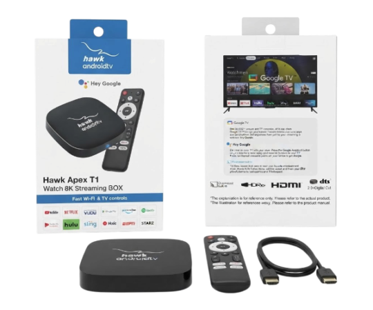 Hawk Apex T1 Voice Android Smart Tv Box